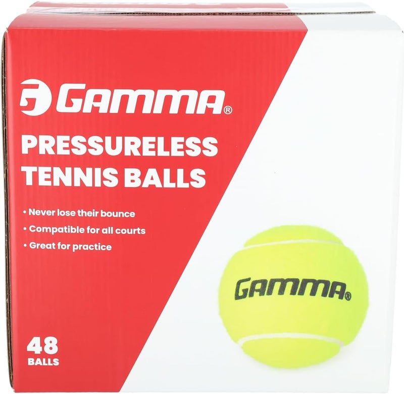 Gamma Sports Pressureless Tennis Balls Box - Ideal for Practice, Teaching, and Training with High-Visbility Felt - Indoor and Outdoor Court Play - 48 and 75 Pack Sizes - Image 3